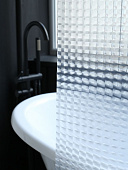 картинка Штора для ванной 3D геометрия в ассортименте 180 СМ*180СМ (12 колец) / 48 шт — Великий Путь