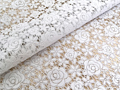 картинка Салфетка в рулоне ажурная без основы белая 50см*20м, мод. FL-2927 БЕЛАЯ/6шт — Великий Путь