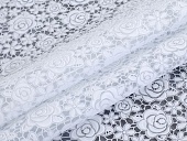 картинка Клеенка ПВХ без основы ажурная 1,37*20м, БЕЛЫЙ, мод.LS134В — Великий Путь